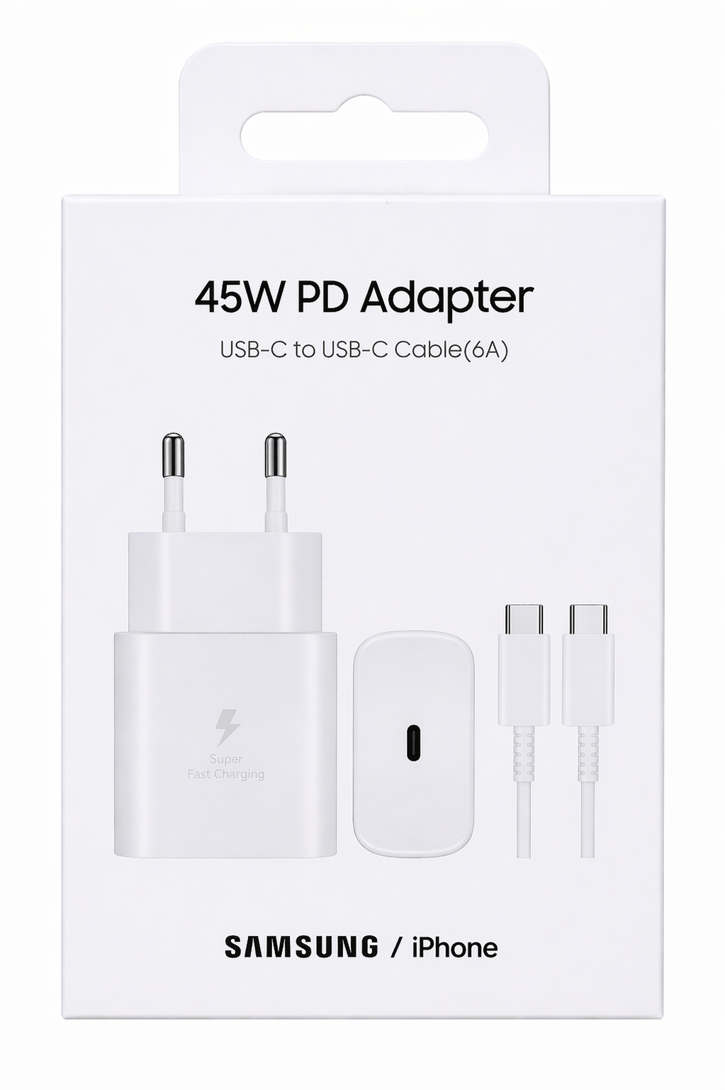 Adaptateur Secteur 45W Charge Rapide – USB-C Haute Puissance Compatible iPhone / Samsung
