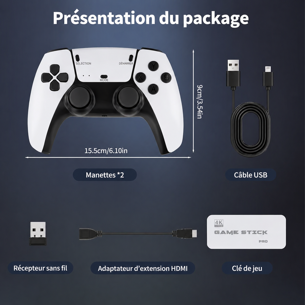 RetroBox 4K™ – Console rétro avec +50 000 jeux intégrés