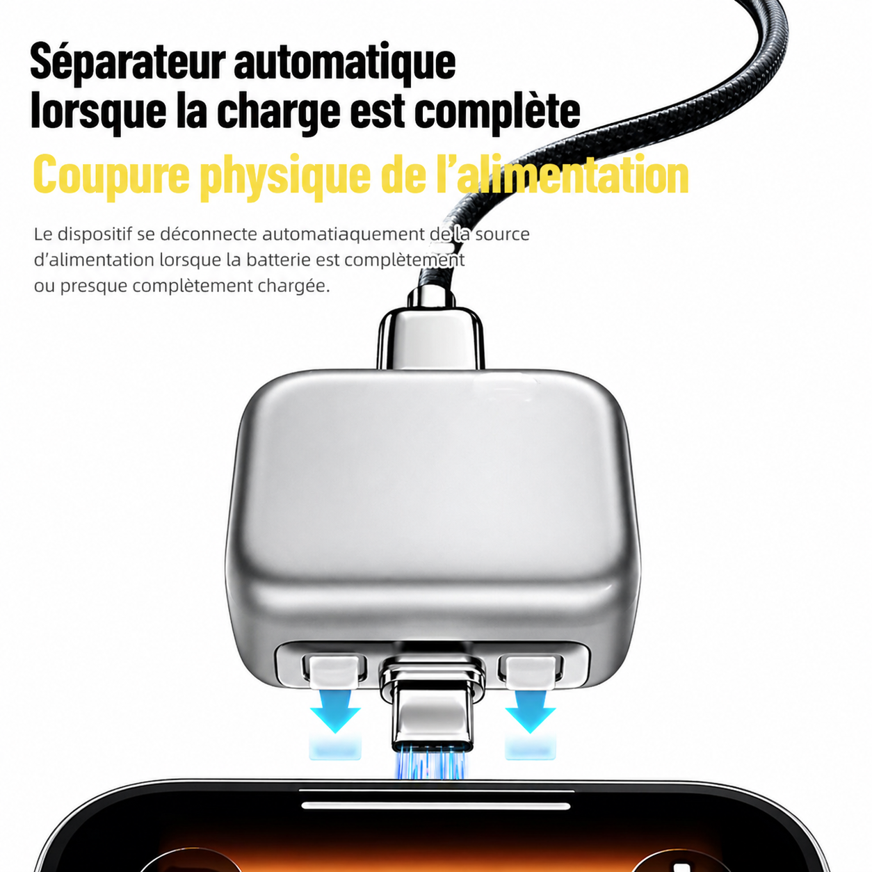 NexisCharge Protect - Chargeur Sécurisé Anti-Surcharge avec Déconnexion Automatique