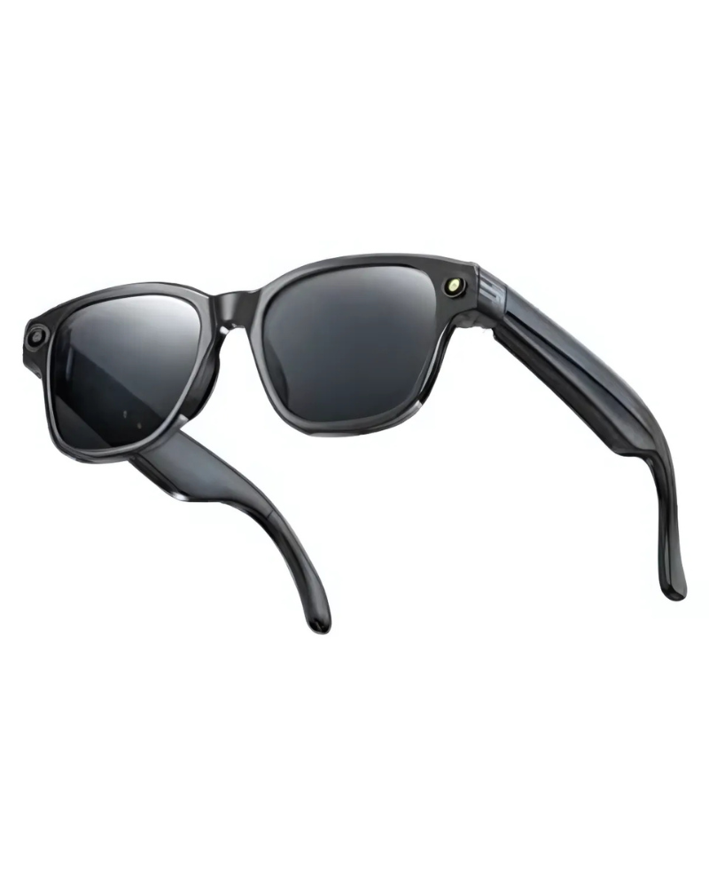 Lunettes connectées 4K IA | Caméra HD mains libres, Contrôle Vocal & Appels Bluetooth.